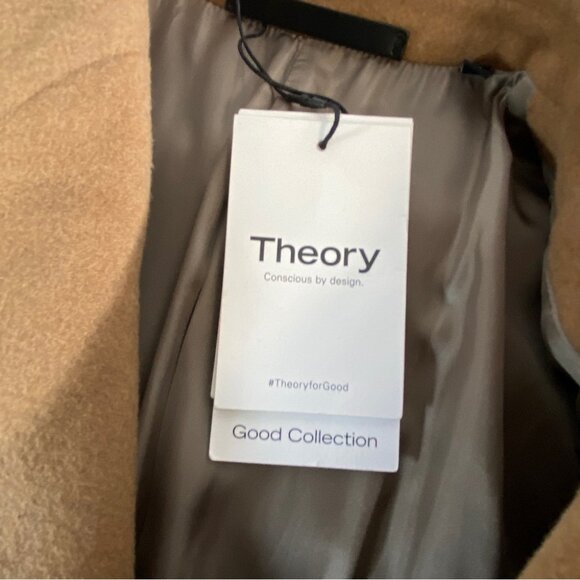 NWT THEORY Suffolk Single-breasted Overcoat In Elk Melange size M - Picture 7 of 10